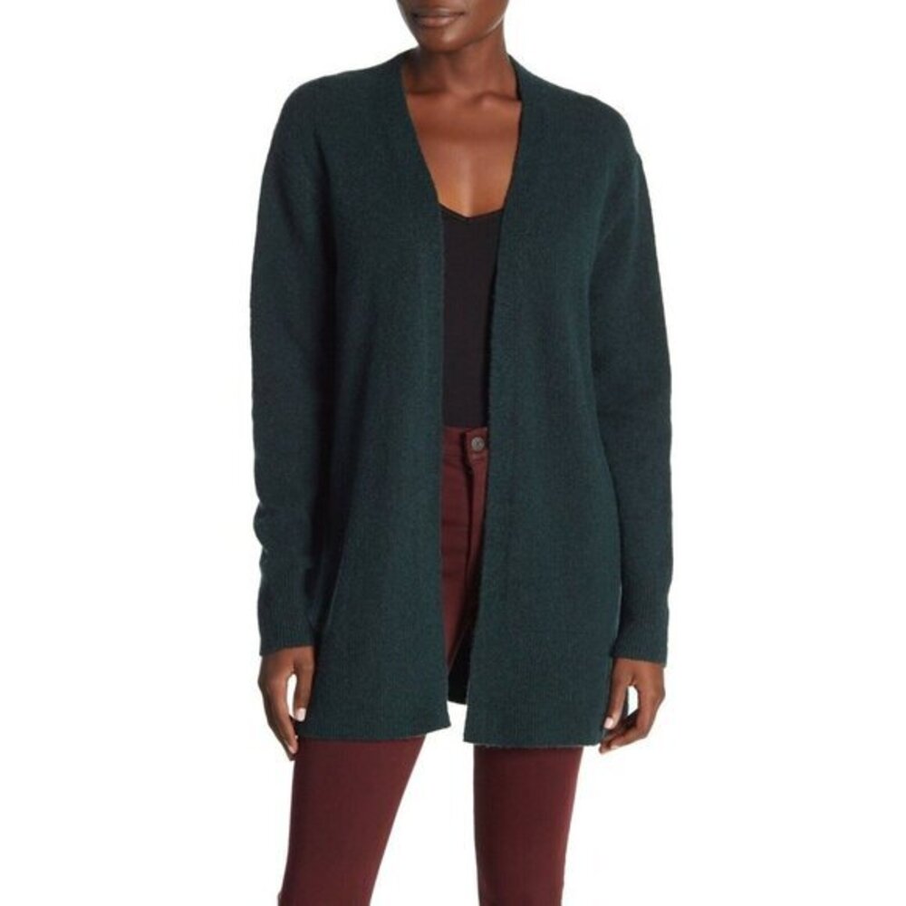 Madewell Sweater Cozy Walker Long Cardigan in Smoky Spruce Green SZ XXS New